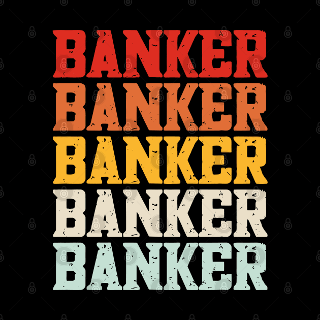 Funny Loan Officer Retro Vintage banker by Wanderlust Creations