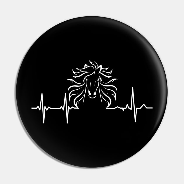 Horse Heartbeat Pin by Sleazoid