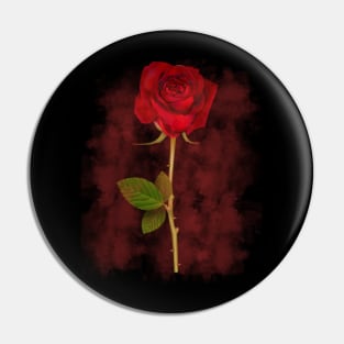 rose in smoke Pin