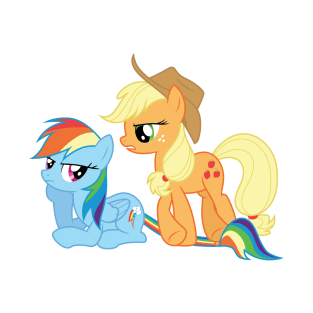 Applejack on Rainbow Dash’s tail T-Shirt