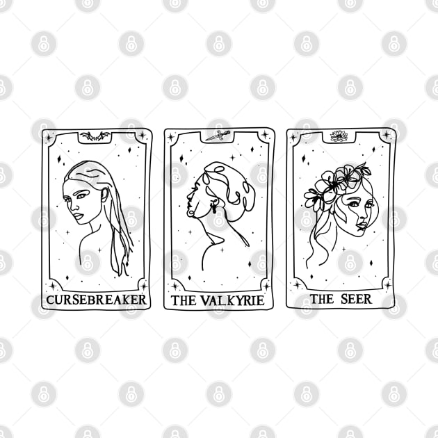 ACOTAR Archeron Sisters Minimalist Tarot by baranskini