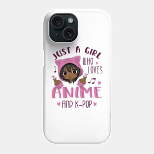 Just a girl who love anime and K-Pop African American Girl Phone Case