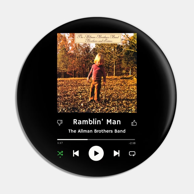 Stereo Music Player - Ramblin' Man Pin by Stereo Music