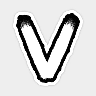 The white letter V. Magnet