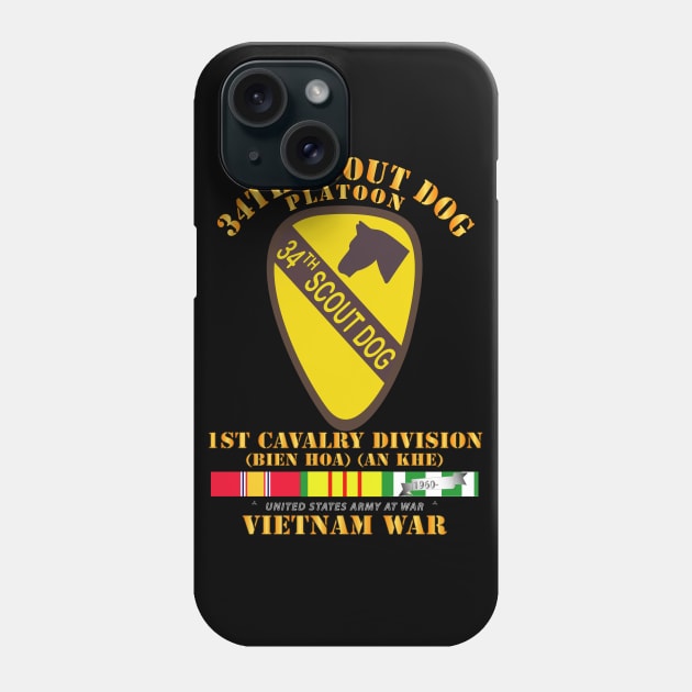 34th Scout Dog Platoon w VN SVC Phone Case by twix123844