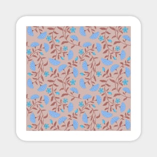 Summer Florals Marigold Pattern - Vintage Colours Magnet