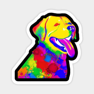 Labrador Dog Rainbow Painting Magnet