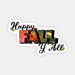 Happy Fall Big Letter Digital Art Magnet