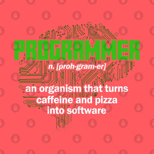 Turns caffeine and pizza into software Programmer Software Developer by Toeffishirts