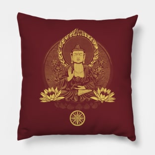 Siddhartha Gautama Buddha Yellow Pillow