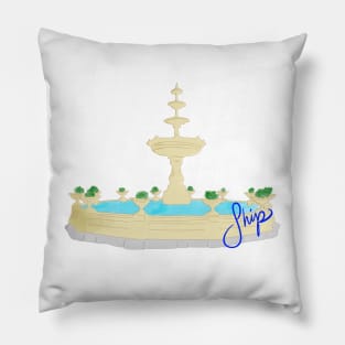 Shippensburg Old Main Fountain Pillow