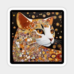 Klimt Cat with Almond Eyes Magnet