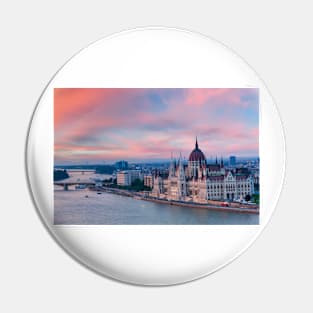 sunset over Budapest Pin