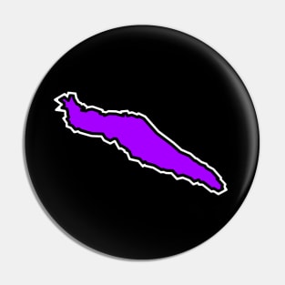 Simple Texada Island Silhouette in Purple - Solid Violet Colour - Texada Island Pin