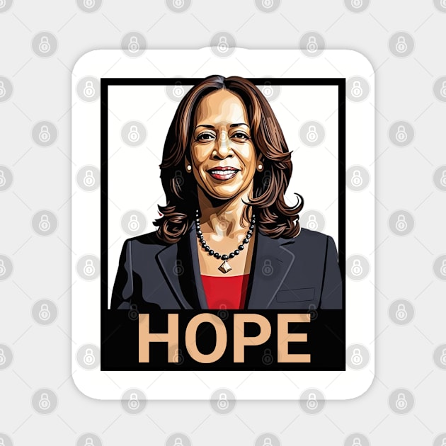 Kamala Harris, Hope Poster Magnet by UrbanLifeApparel