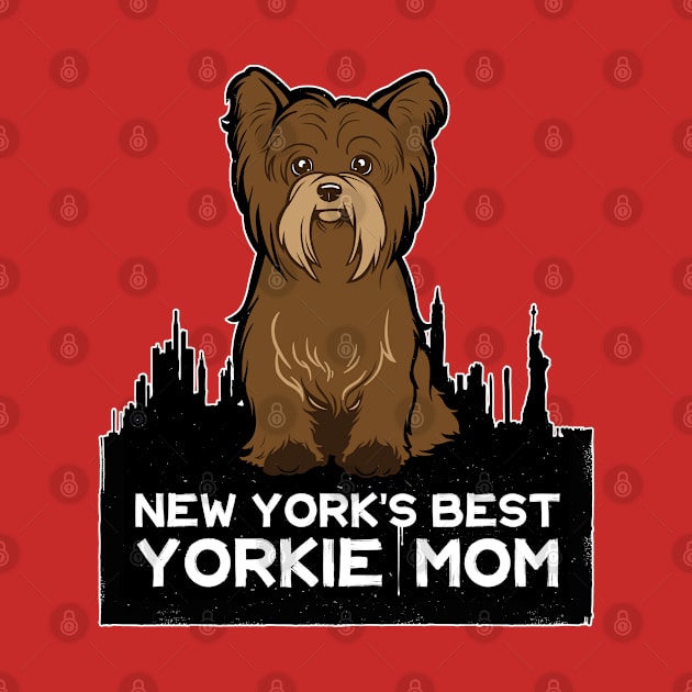 New York Best Yorkie Mom by Rumble Dog Tees