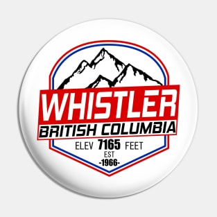 Ski Whistler B.C Canada Skiing and Mountain Biking Paradise Pin