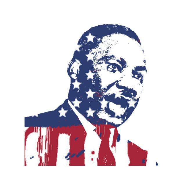 Martin Luther King Jr painted american flag by Sneek661