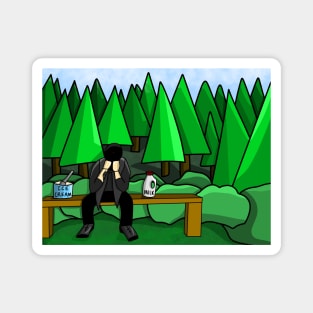 Zak in the woods Magnet