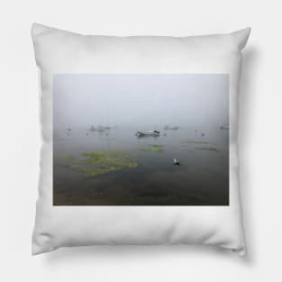 Foggy Watch Hill Rhode Island Day Pillow