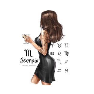 Scorpio Girl Black Dress T-Shirt