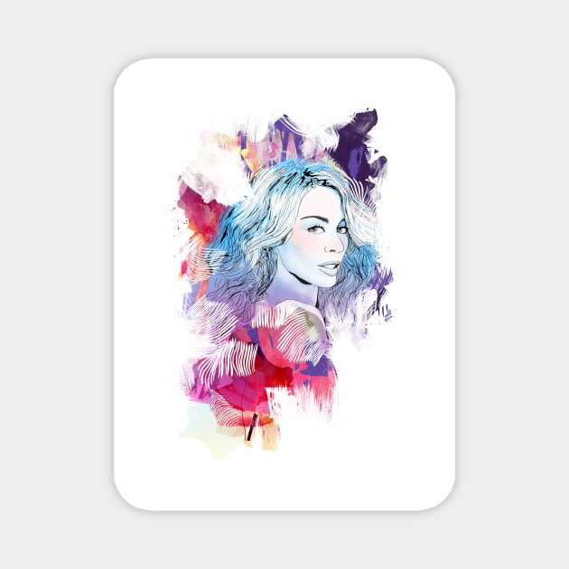 Kylie Minogue portrait Magnet by robobop