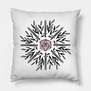 D20 Sword Pattern Pillow