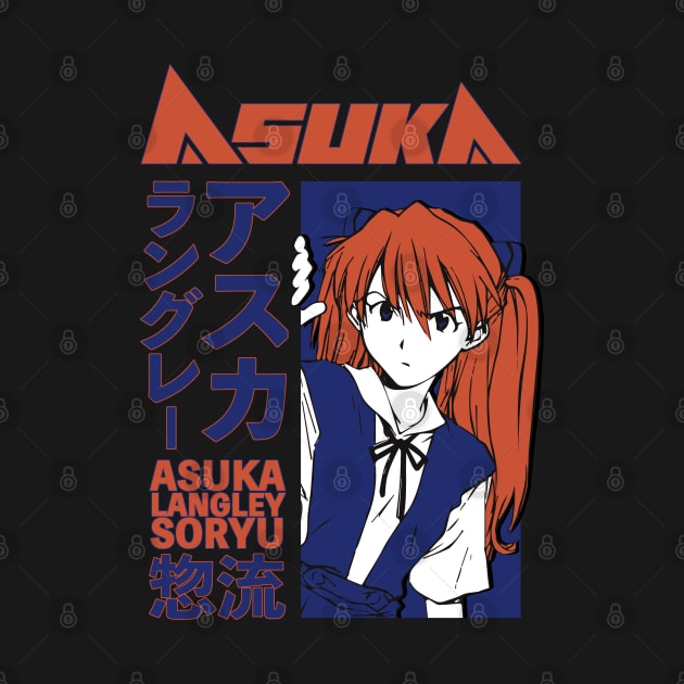 Asuka Langley Eva Japanese Aesthetics Red Blue by mareescatharsis