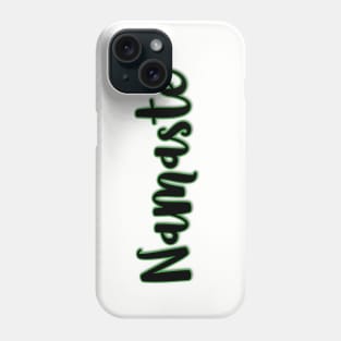 Green Namaste Hindu Yoga Greeting Phone Case