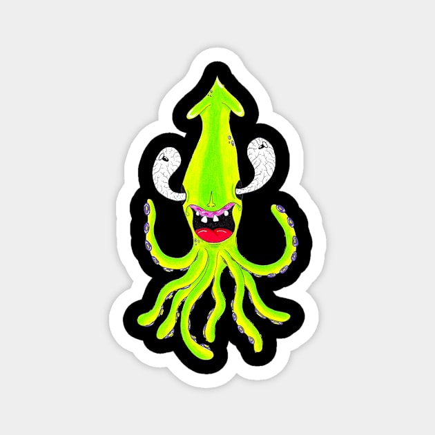 Squid Magnet by KandusJohnson