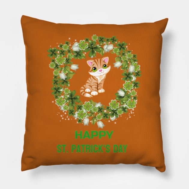 Get this funny Born Lucky On St Patricks Day t-shirt or sticker for a St. Patrick's Day birthday or as an Irish birthday party favor! Wear this Lucky Ireland Vintage Graphic T-Shirt for men, women, kids, boys and girls on Saint Paddy's Day. Pillow by NOSTALGIA1'