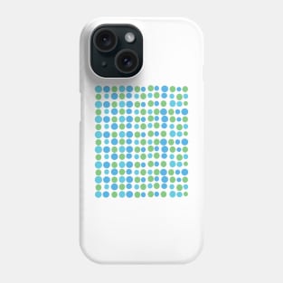 Blue Green Circles Modern Decorative Abstract Mosaic Pattern Phone Case