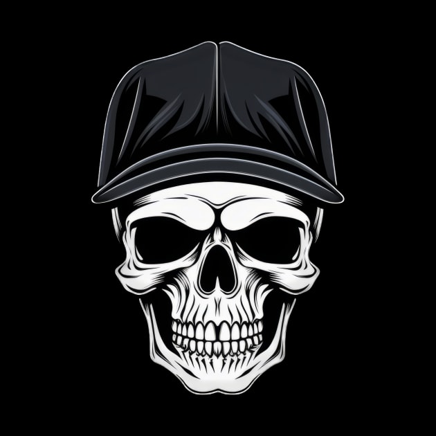 Skull with Cap by Merchgard