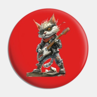 Feline Grooves: Punk Rock Cat Pin