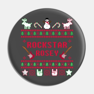 Rockstar Rosey - Holiday Pin