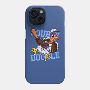 Double Play! | Funny Cartoon Turkey Gobble Baseball Player Phone Case