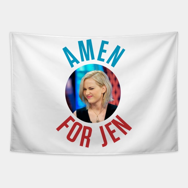 Amen For Jen - Jennifer Lawrence Tapestry by ursoleite