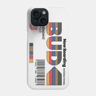 Vintage Budapest BUD Airport Label Retro Travel Hungary Phone Case