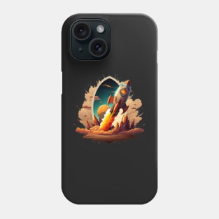 Space Rocket cartoon style Phone Case