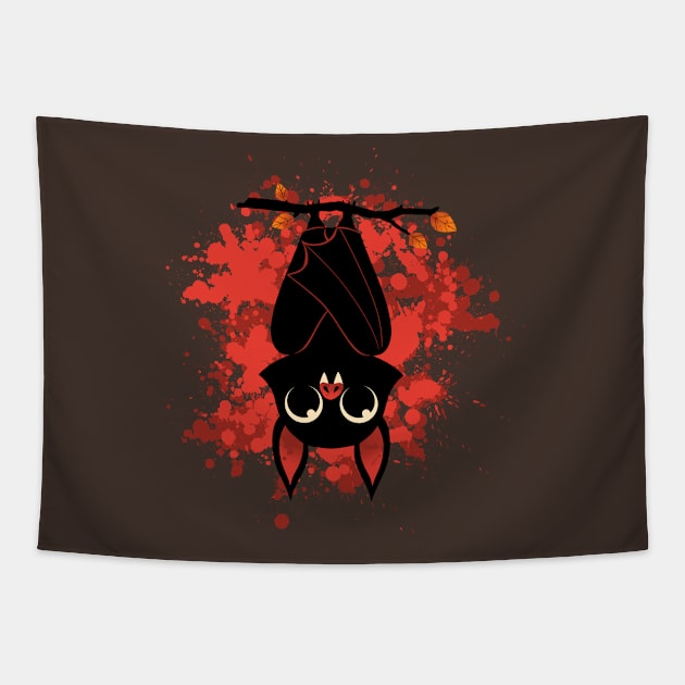 Autumn Bat Tapestry by Digital Magician