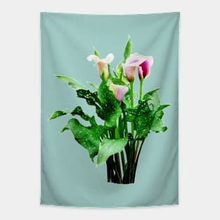 Lioies - Pink and White Calla Lilies Tapestry