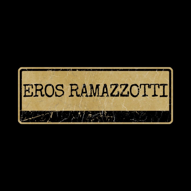 Aliska text black retro - eros ramazzotti by Aliska