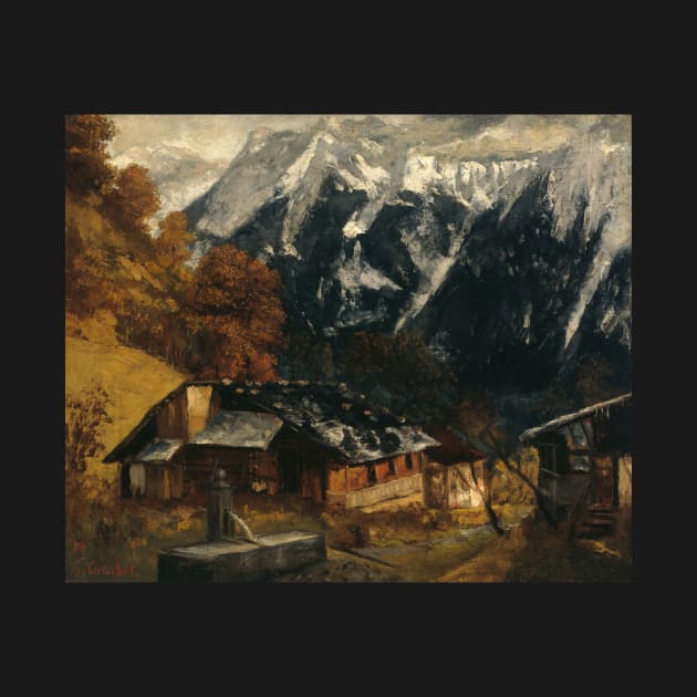 An Alpine Scene by Gustave Courbet by Classic Art Stall