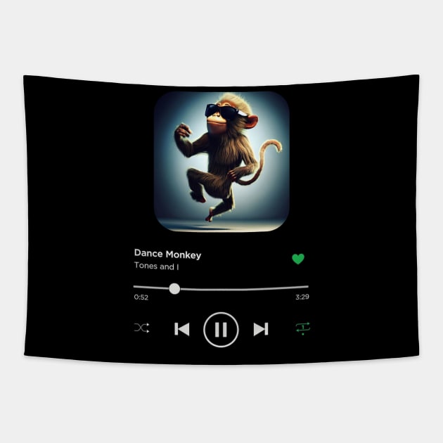 Dance Monkey, Tones and I, Music Playing On Loop, Alternative Album Cover Tapestry by SongifyIt