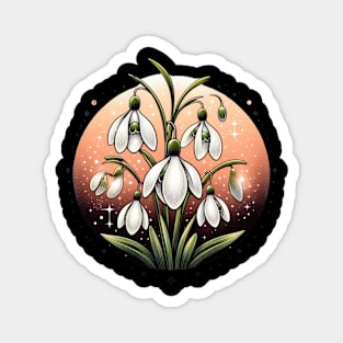 Spring Snowdrop - Spring vlowers Magnet