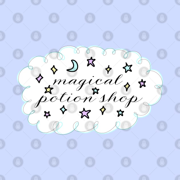 Cute Magical Potion Shop Cloud Design, Made by EndlessEmporium by EndlessEmporium