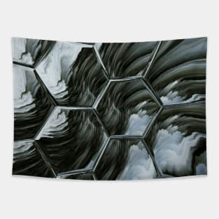 Goth Metal Honeycomb Beehive Tapestry