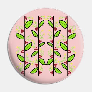 Cherries & Leaves Pin