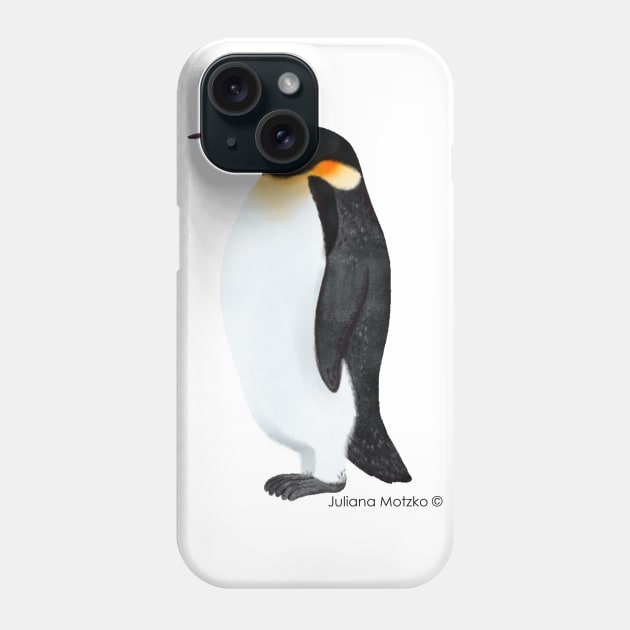 Emperor Penguin Realistic Illustration Phone Case by julianamotzko