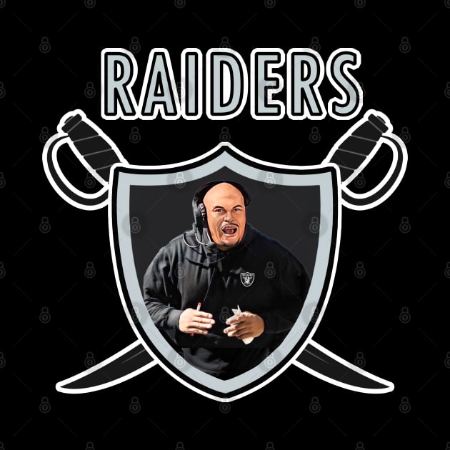 Las Vegas Raiders Coach AP Shield by Dysfunctional Tee Shop